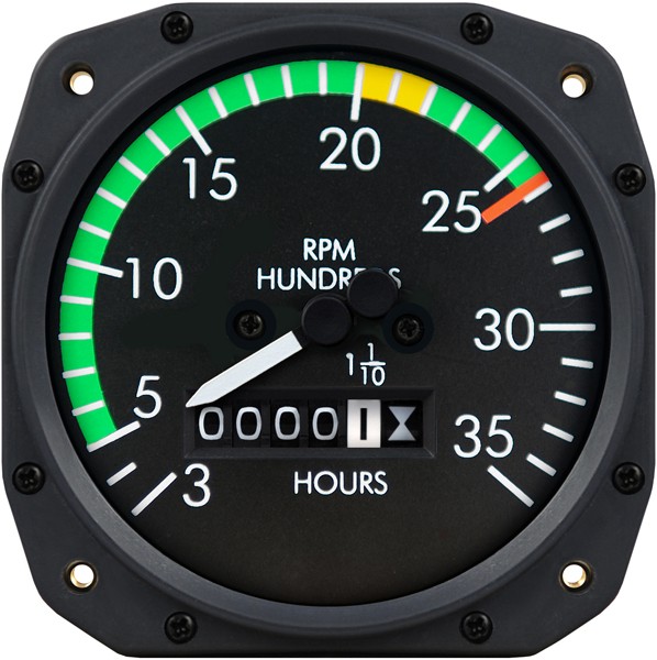3 1/8 inch Piper Mechanical Tachometer by Superior Labs SL 64001-10-N00