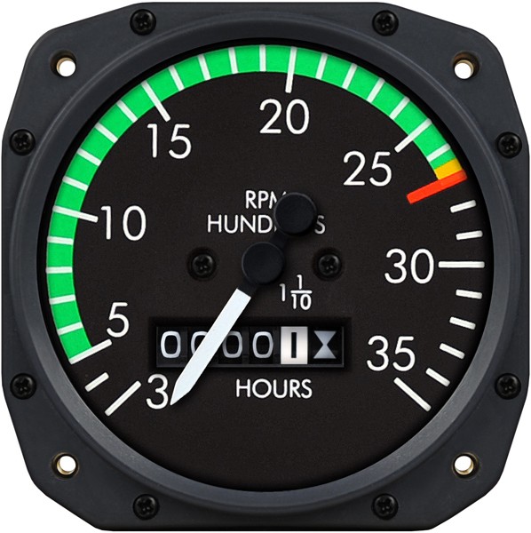 3 1/8 inch Piper Mechanical Tachometer by Superior Labs SL 64002-10-N00