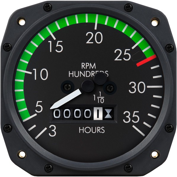 3 1/8 inch Piper Mechanical Tachometer by Superior Labs SL 64003-10-N00