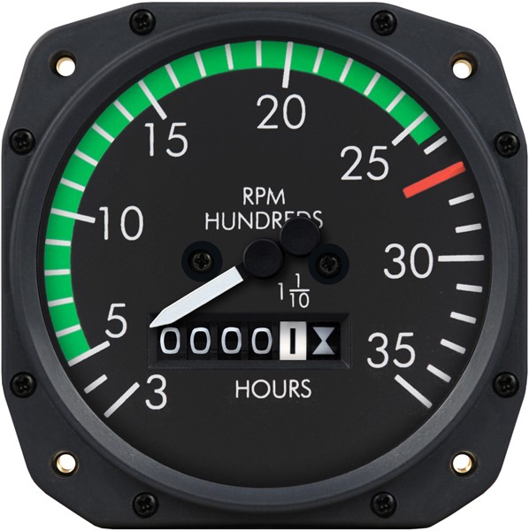 3 1/8 inch Piper Mechanical Tachometer by Superior Labs SL 64004-10-N00