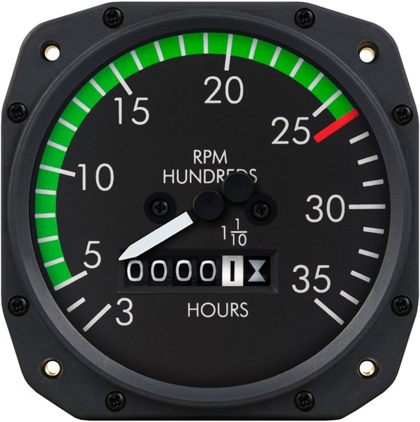 3 1/8 inch Piper Mechanical Tachometer by Superior Labs SL 64005-10-N00