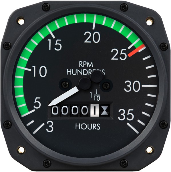 3 1/8 inch Piper Mechanical Tachometer by Superior Labs SL 64006-10-N00