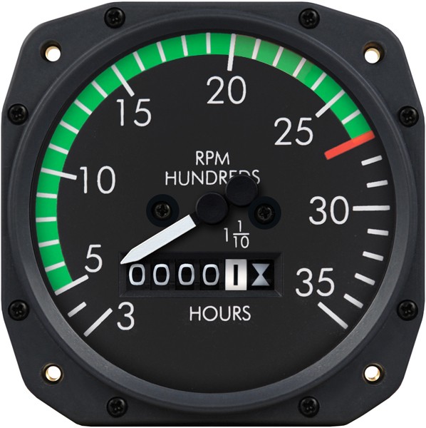 3 1/8 inch Piper Mechanical Tachometer by Superior Labs SL 64007-10-N00