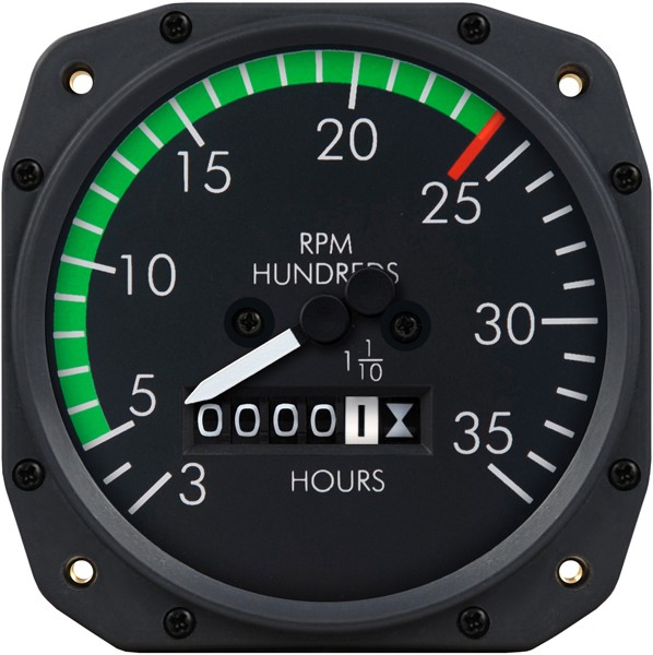 3 1/8 inch Piper Mechanical Tachometer by Superior Labs SL 64009-10-N00