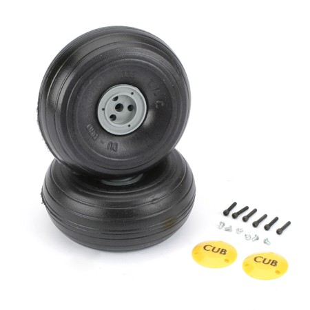 3 3/8 inch Treaded Lite Cub Wheel for 3/16 inch Axle Dub 338TLC