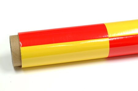 4 inch Squares Yellow & Red UltraCote Covering, 78 inch Roll Han U948