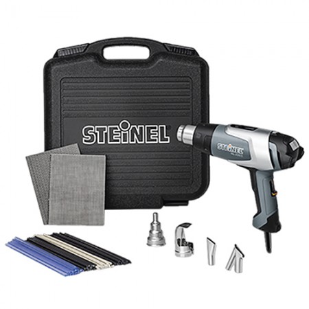 Plastic Welding Kit/Includes: HL2020E heat gun, welding nozzle, 20 mm lap welding slit nozzle, 9 mm reduction nozzle, 39 mm reflector nozzle, 2 ea wire mesh, plastic welding rod assortment, plastic welding booklet, catalog and heavy duty carrying case. 11 Plastic Welding Kit/Includes: HL2020E heat gun, welding nozzle, 20 mm lap welding slit nozzle, 9 mm reduction nozzle, 39 mm reflector nozzle, 2 ea wire mesh, plastic welding rod assortment, plastic welding booklet, catalog and heavy duty carrying case. 11