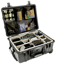 1560 Pelican Storage Case/Black with foam, Interior Dimensions: 20.37 x 15.43 x 9, Exterior Dimensions: 22.06 x 17.93 x 10.43, watertight, crush proof and dust proof, o-ring seal, automatic pressure equalization valve, stainless steel hardware 1560-000-11