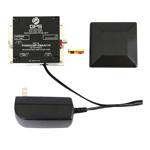  RE-RADIATING SYSTEM/GPS L1 networked variable gain portable, with LCD display and push button control.  VGLCDPNRRKIT-TNC/0/MC