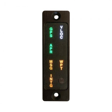 Annunciation Control Unit/28V, Vertical, no buttons. For use with Garmin GNS-430/530 and Avidyne IFD-440/540 models. MD41-1498W Annunciation Control Unit/28V, Vertical, no buttons. For use with Garmin GNS-430/530 and Avidyne IFD-440/540 models. MD41-1498W