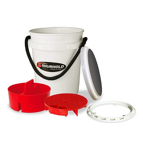 5 Gallon Deluxe White Bucket Kit/Includes bucket, caddy, grate, seat and Base 2463