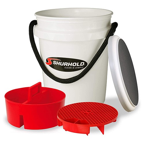 5 Gallon White Bucket Kit/Includes bucket, caddy, grate, and seat 2461