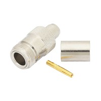 Connector/N Female, 50 ohm, crimp/solder attachment for RG214, RG9, RG225,RG393. PE4191 Connector/N Female, 50 ohm, crimp/solder attachment for RG214, RG9, RG225,RG393. PE4191