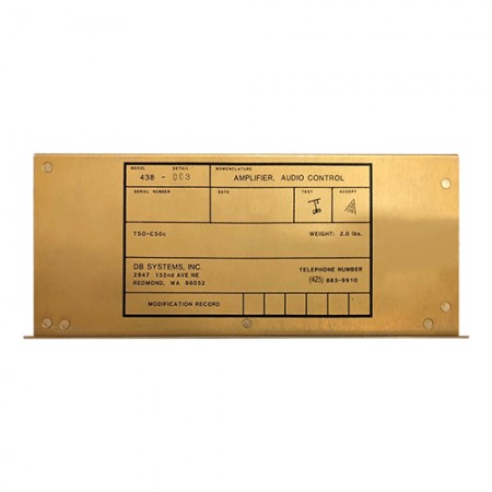 Audio Control Amplifier 438-003 Audio Control Amplifier 438-003