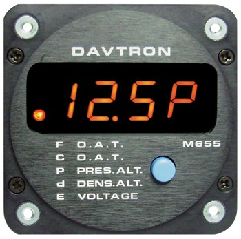 O.a.t. (outside Air Temperature) Gauge/Displays Celsius, Fahrenheit, pressure altitude, density altitude and DC voltage, 14V to 28V input, Temperature range: -55 degrees to 100 degrees Celsius and -67 degrees to 212 degrees Fahrenheit, Density Altitude: -