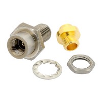 Connector/Female, 50 ohm, clamp/solder, 3.5mm bulkhead mount. For PE-SR402AL, PE-SR402FL, RG402, .235 inch D Hole PE4985