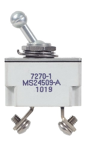 7.5 Amp Klixon Circuit Breaker/Includes: Nut-washer key plate and screws for terminals.  7270-1-7.5