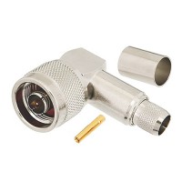 Connector/N male, right angle, 50 ohm crimp/solder attachment for RG214, RG9, RG225, RG393. Note: This will not mate with 75 ohm N connectors. PE4483 Connector/N male, right angle, 50 ohm crimp/solder attachment for RG214, RG9, RG225, RG393. Note: This will not mate with 75 ohm N connectors. PE4483
