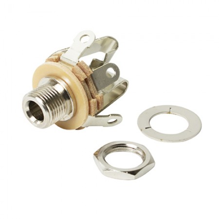 JJ033 Microphone Jack/ .206 Inside Diameter, includes metal washer and nut. S12B JJ033 Microphone Jack/ .206 Inside Diameter, includes metal washer and nut. S12B