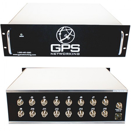 AMPLIFIED ANTENNA SPLITTER/Rack mount/1 input and 16 outputs, N connector, 5 volts, 110 VAC. NRMALDCBSIX