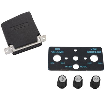 AA82-060 Crimp Install Kit includes 1 each Sub-D 44 Socket Housing, 44 High Density Sub-D Crimp Sockets, Jack Screw Set , Lock Clip Set , 25 Pin Connector Hood , 3 each  5/8 6-32 Black Pan Head Screw  1each  Fluted 1/8 Ics Knob 40-18-ICS2, 1 each  Fluted 