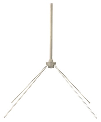 Antenna/Vhf communications, base station, 118-137 MHz. For communicating with ground vehicles or aircraft, 3/8 diameter aluminum radials, 1 diameter aluminum tube radiator, SO-239 connector and can withstand windspeeds of up to 100 mph. Mounting pole hard