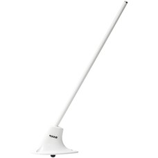 Antenna/Rod type, Tri-band Frequency 121.5, 243 and 406 MHz, 50 Ohms, BNC Female Connector, 3 Hole Mount, White Finish, designed for low speed aircraft up to 350 knots. Includes 1 each rubber gasket, metal back up plate, AV-KB3 hardware kit: 3 each screws