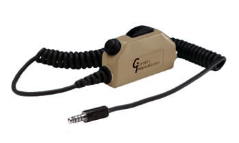 Switch and Cable Assembly/Black case with large clothing clip, momentary Ics key lock, Ics Vox switch, Ptt (push-to-talk) transmit key with mic hi interrupt, hi Z volume control, 6' coil cable with MS3476W12-10P type plug and standard wiring.  CIX416VHK6-