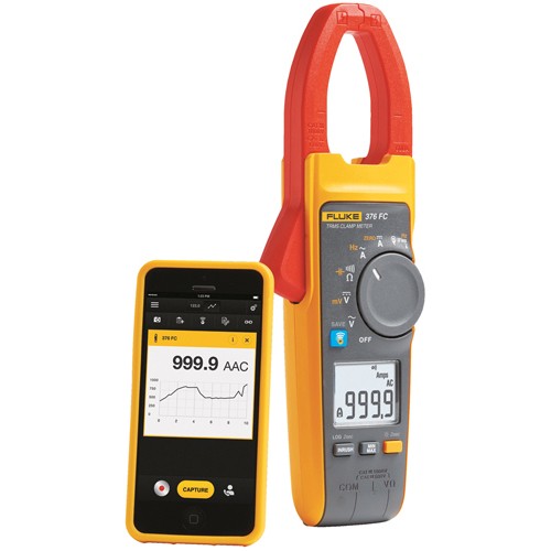 True Rms Ac/Dc Clamp Meter with iFLEX/Provided with Calibration Certificate/Cat IV 600 V, Cat III 1000 V, min-max-average recording, inrush measurement technology, backlit display, three year warranty, includes soft carrying case. FLUKE-376-FC