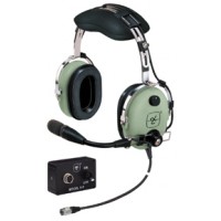DAVID CLARK HEADSET/HELICOPTER/ENC/M-7A AMPLIFIED ELECTRET MIC/5' COIL CORD/U-174/U PLUG/BATTERY PWR MODULE 40600G-04