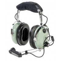 DAVID CLARK HEADSET/HELICOPTER/M-1/DC AMPLIFIED DYNAMIC MIC/5' COIL CORD/U-174/U PLUG/HINGED WIRE BOOM/NRR 24dB 12508G-20