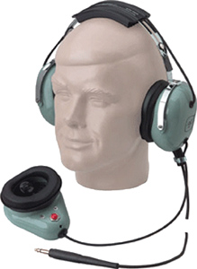David Clark Headset/Ground Support/Enc/M-1/DC Amplified Dynamic Mic/30 Straight Cord/PJ-051 Plug/Nrr 26dB 12515G-14