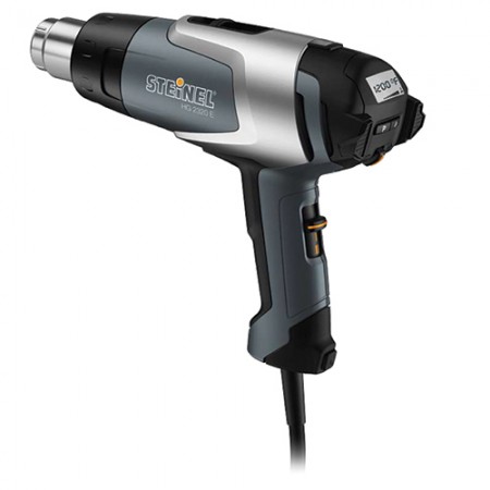 Heat Gun/Comes in a case, two-stage airflow, easy set temperature with toggle, LCD display, residual heat indicator, replaceable power cord, optimized weight balance, rubber stand, built in hanger. Hg 2320 E/ 110052746