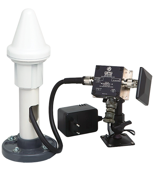 GPS Re-Radiating Kit/220V. With BNC connector. Kit includes: Nrrkamp, L1GPSA-N, L1RRKPA-S. Sell Wrumt mounting bracket and RAMB-L1 and LMR400/1 coax cable and Qty 2 each RFB1106-I, BNC male dual crimp/LMR400 coax connector. HNRRKIT-220-BNC