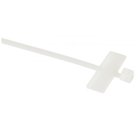 Identification Cable Tie/Natural, 3.9 long, 0.98 width, 18 lb. strength. MS3368-5-9E. IT18R9L4 pack of 100 Identification Cable Tie/Natural, 3.9 long, 0.98 width, 18 lb. strength. MS3368-5-9E. IT18R9L4 pack of 100