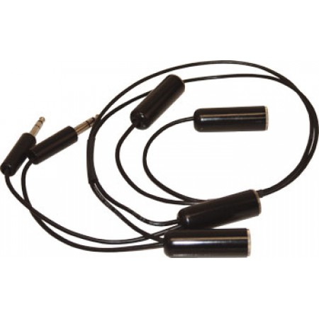 HEADSET EXTENSION CABLE/Double Headset Y Adapter. Converts one set of a/c radio panel jacks into two. 2 feet in length. EJB-05