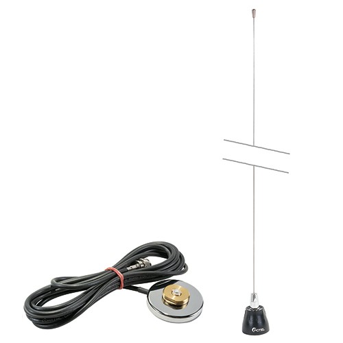 Aviation Mobile Antenna/30 inch length, Frequency 118-136 Mhz. Includes: 12 feet of RG-58/U coax cable with PL-259 connector, magnetic base for vehicle mount. For use with IC-A120.  K220A