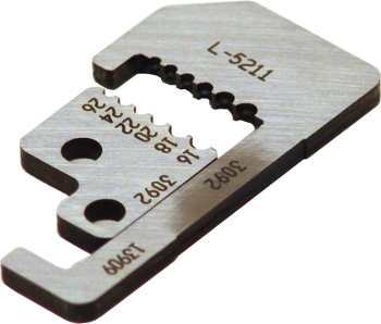 Custom Stripmaster Blade Set/Replacement for 45-171 and 45-181. Cuts 1.57mm2-.560mm2. Contains counterbored hole sized to insulation and inner stripping hole sized to conductor. L-5211