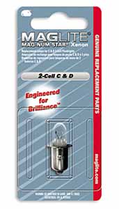 Replacement Lamp/For use with Mag-Num Star II Xenon Lamps, 2 C-cell or D-cell. Use with alkaline batteries only!  LMSA20 1