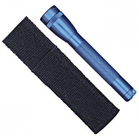 Mini Mag-Lite Holster Combo Pack/Blue, includes: flashlight, polypropylene belt holster and 2 ea Aa alkaline batteries. Mini Mag-Lite Holster Combo Pack/Blue, includes: flashlight, polypropylene belt holster and 2 ea Aa alkaline batteries.