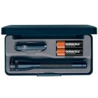 Mini Mag-Lite Flashlight and Classic Knife Combo Pack/Black, includes: flashlight, Victorinox classic Swiss Army knife and Aa alkaline batteries. 