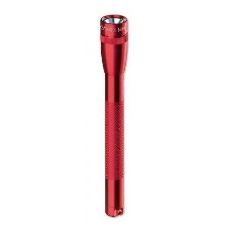 Mini Mag-Lite Solitaire Flashlight Hang Pack/Red, includes: flashlight, pocket clip and 2 ea Aaa alkaline battery. 