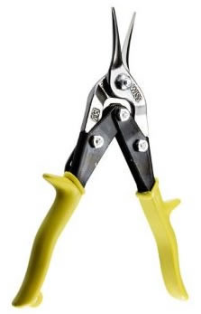 Compound Action Snips/9.75 inches, cuts straight, left, right, molybdenum steel, yellow handle M3R