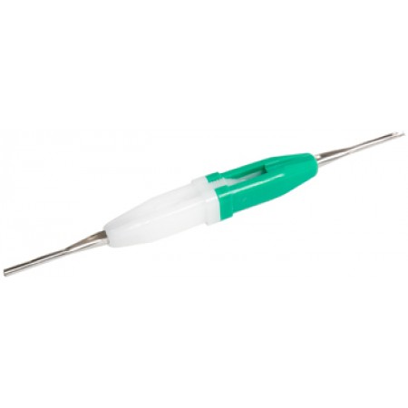Insert/Extraction Tool/22 gauge. Plastic handle, metal tips, green and white. High Density M81969/1-04 Insert/Extraction Tool/22 gauge. Plastic handle, metal tips, green and white. High Density M81969/1-04