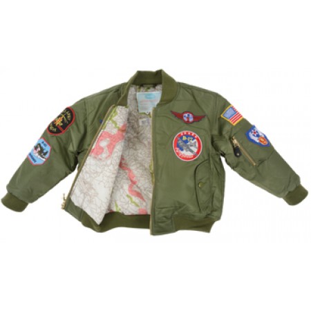 MA1 Jacket/Green with patches, youth size 10-12 MA1-Y-1012 MA1 Jacket/Green with patches, youth size 10-12 MA1-Y-1012
