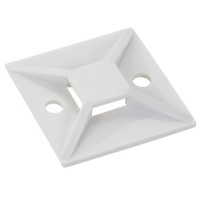 Cable Tie Mount/Adhesive bases. Black, .18 max tie width, 1.12 length/width, .18 hole diameter.#8 18/50LB Cable Tie Mount Blk MB4A0H4 pack of 100 Cable Tie Mount/Adhesive bases. Black, .18 max tie width, 1.12 length/width, .18 hole diameter.#8 18/50LB Cable Tie Mount Blk MB4A0H4 pack of 100