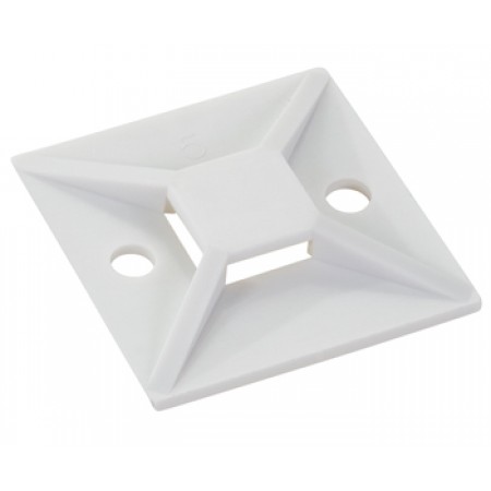 Cable Tie Mount/Adhesive bases. Black, .18 max tie width, 1.12 length/width, .18 hole diameter.#8 18/50LB Cable Tie Mount Blk MB4A0H4 pack of 100 Cable Tie Mount/Adhesive bases. Black, .18 max tie width, 1.12 length/width, .18 hole diameter.#8 18/50LB Cable Tie Mount Blk MB4A0H4 pack of 100