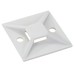 Cable Tie Mount/Adhesive bases. White, .35 max tie width, 1.49 length/width, .19 hole diameter. For use with 18 lb-30 lb cable ties. MB5A10F4 pack of 100
