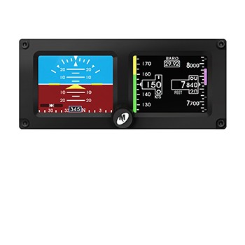 Standby Attitude Module/Digital, 10-32 Vdc, Attitude, Altitude, Airspeed, Slip, No battery, Black bezel 6420302-2