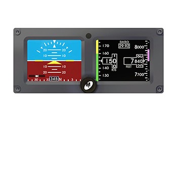 Standby Attitude Module/Digital, 10-32 Vdc, Attitude, Altitude, Airspeed, Slip, No battery, Gray bezel 6420302-5